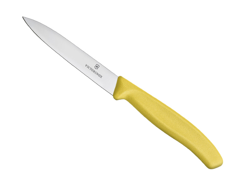 Couteau d'office Victorinox Swiss Classic lame 10 cm pointe milieu - Manche Jaune