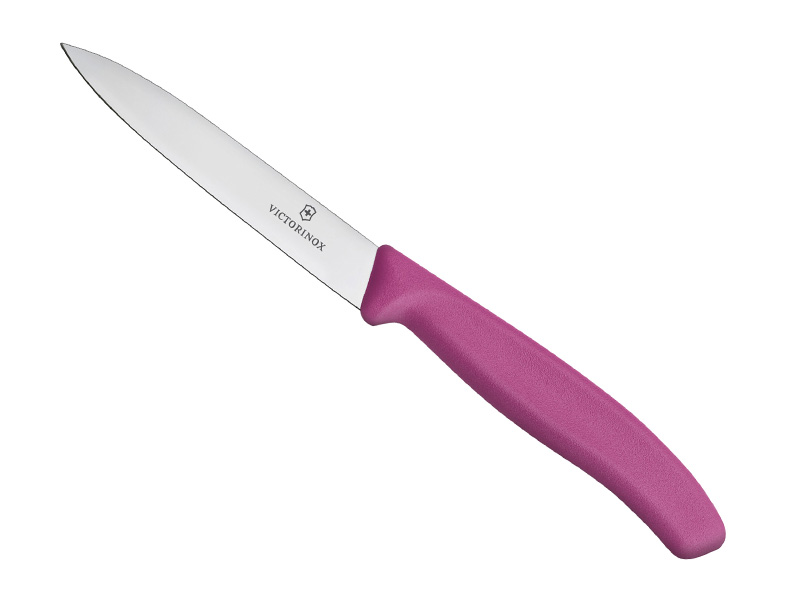Couteau d'office Victorinox Swiss Classic lame 10 cm pointe milieu - Manche rose