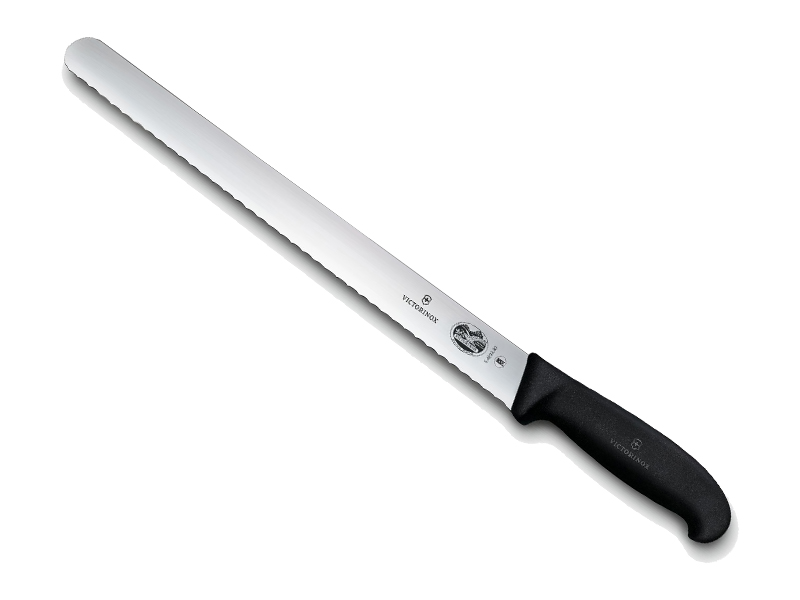 Couteau à jambon Victorinox lame dentée 30 cm - Manche Fibrox noir