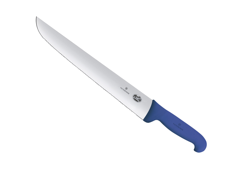 Couteau à poisson Victorinox lame dentée 36 cm - Manche Fibrox bleu