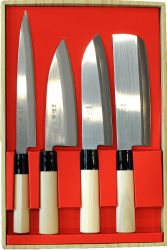 Coffret de 4 couteaux japonais Jaku Tradition