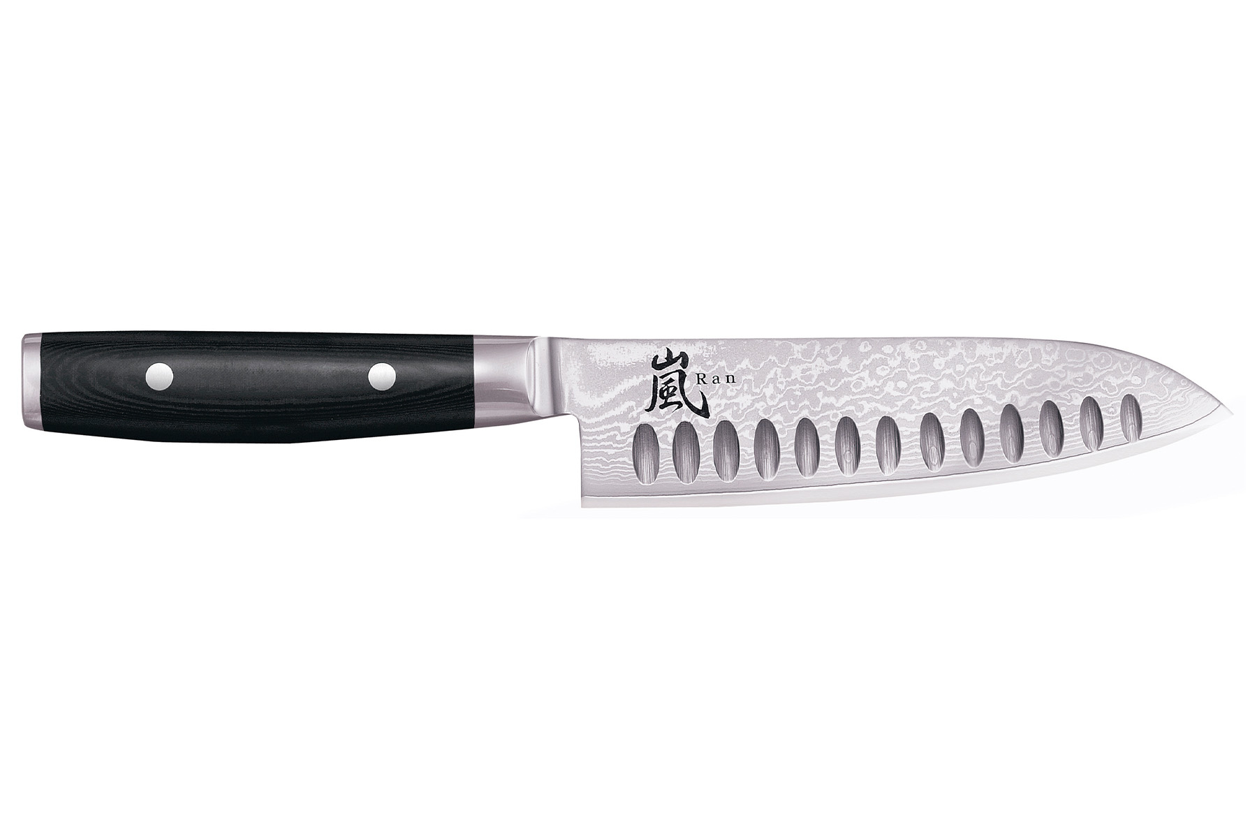 Couteau japonais Yaxell Ran - couteau santoku lame alvéolée 16,5 cm