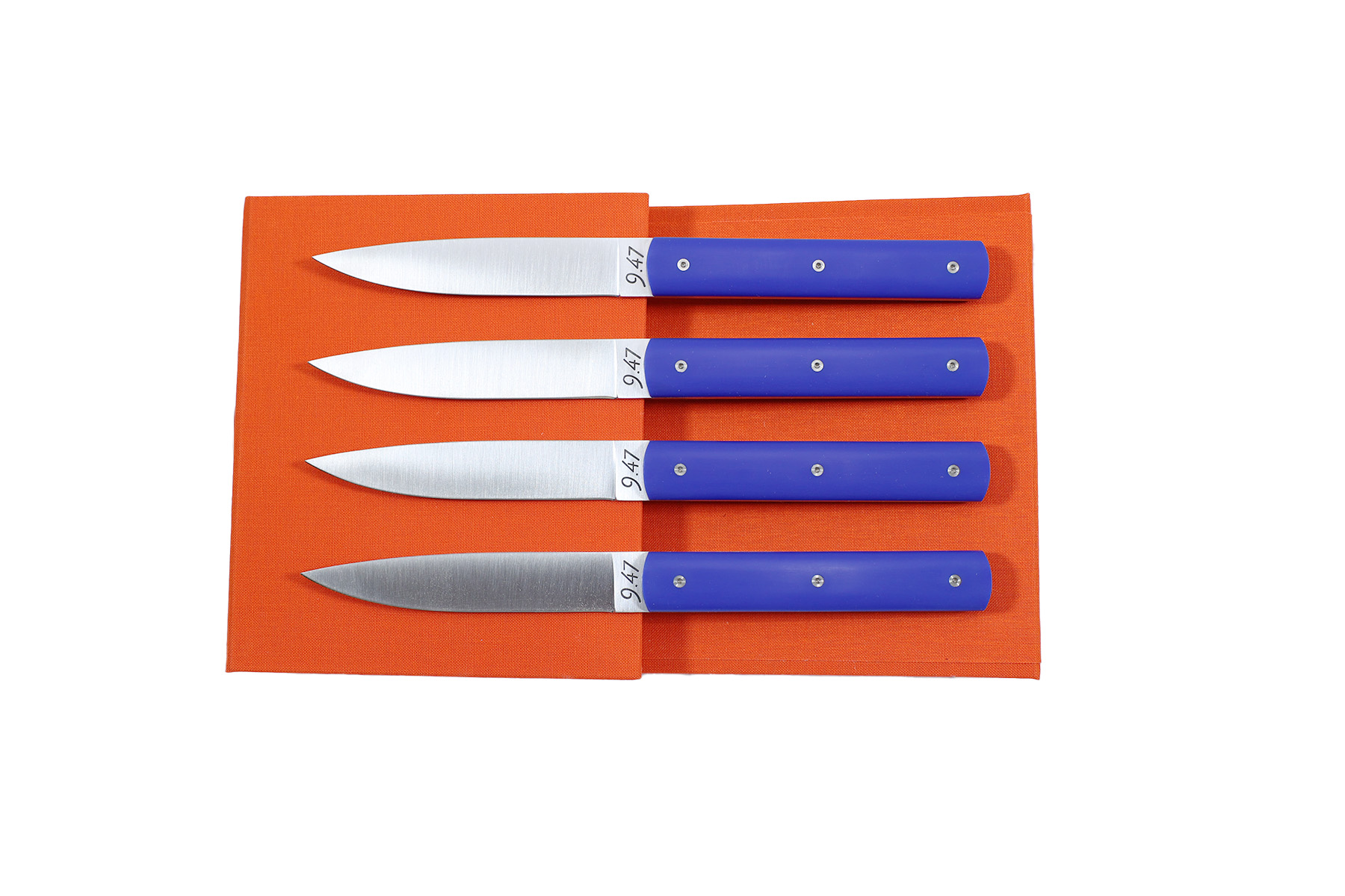 Coffret de 4 couteaux de table 9.47 Atelier Perceval - bleu France