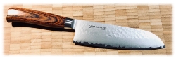 Couteau de cuisine japonais Tamahagane Tsubame pakkawood - santoku 16 cm