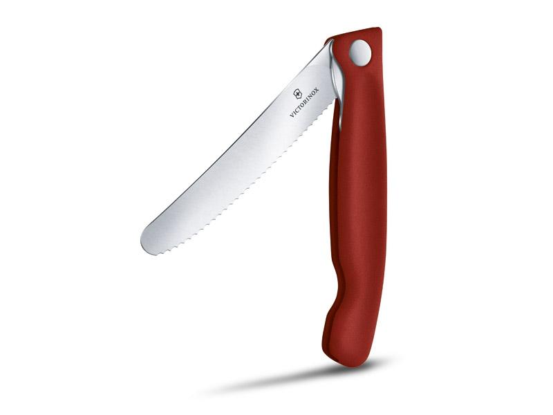 Couteau office pliant Victorinox swissclassic 11cm rouge a dents