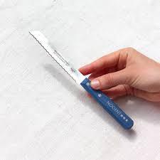 Couteau petit pain Nogent 11cm bleu paon