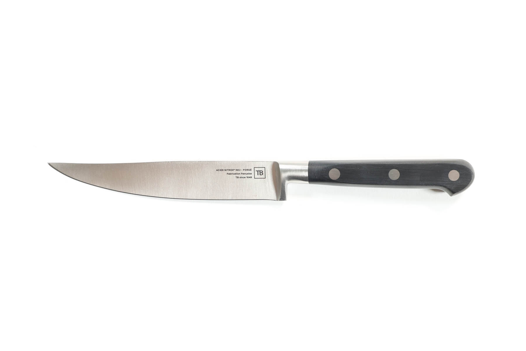 Couteau Couteauà steak Tarrerias-Bonjean Mastro Idéal forgé 13 cm - manche POM noir