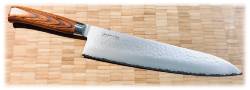 Couteau de cuisine japonais Tamahagane Tsubame pakkawood - chef 27 cm