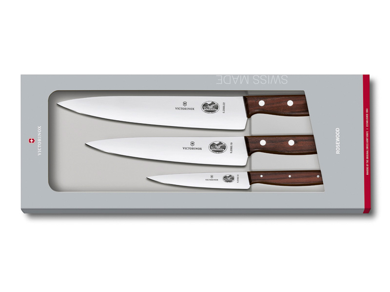 Coffret Victorinox 3 couteaux - manche érable