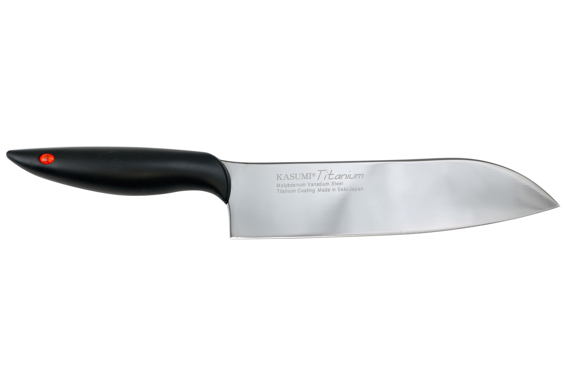 Couteau de cuisine japonais Kasumi Titanium Graphite 18 cm Santoku