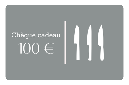 Chèque cadeau Couteau de cuisine 100€