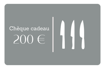 Chèque cadeau couteau de cuisine 200€
