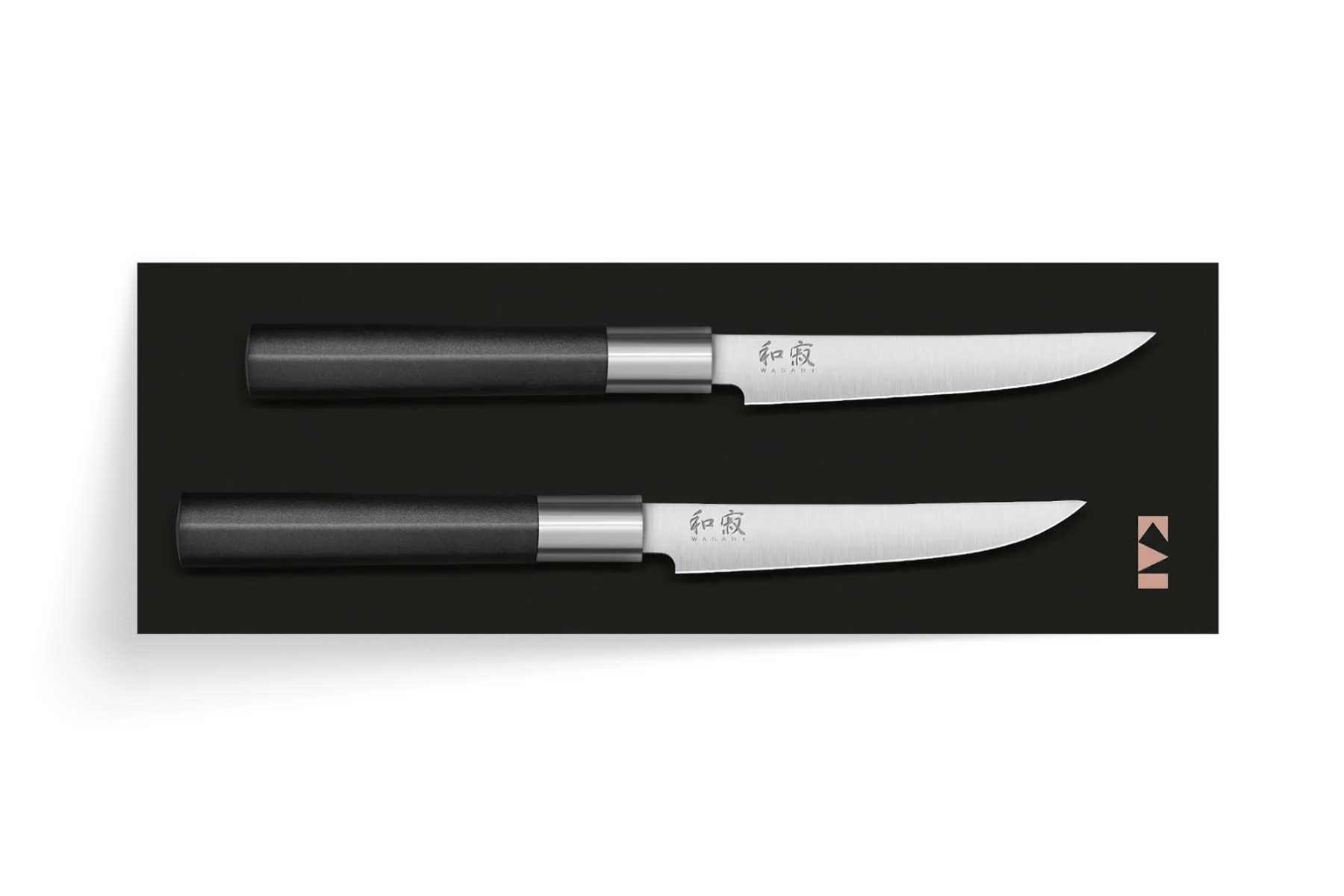 Coffret de 2 couteaux de table Kai Wasabi Black