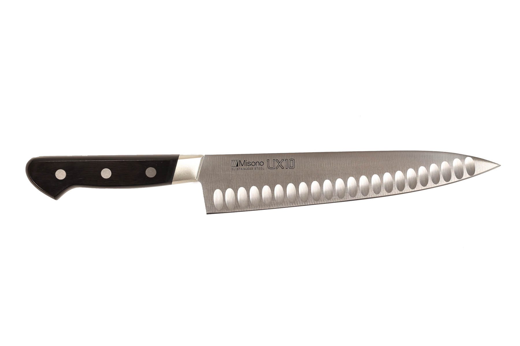 Couteau japonais Misono UX10 - Couteau de chef lame alvéolée 24 cm