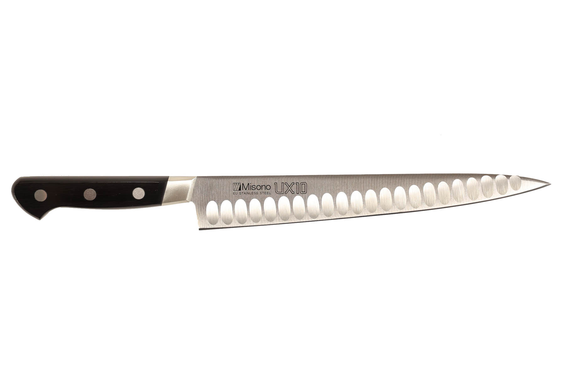 Couteau japonais Misono UX10 - Couteau sujihiki lame alvéolée 24 cm