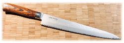 Couteau de cuisine japonais Tamahagane Tsubame pakkawood - sujihiki 27 cm