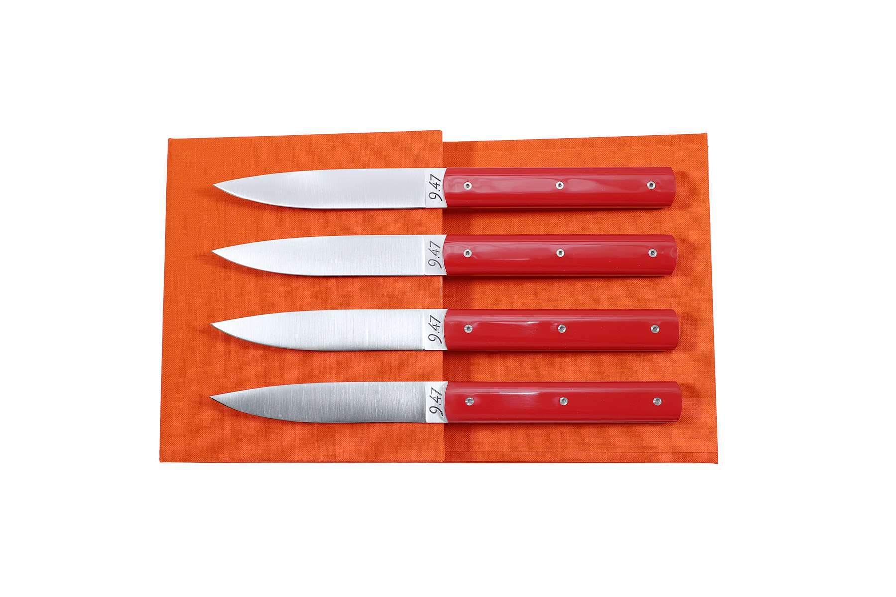 Coffret de 4 couteaux de table 9.47 Atelier Perceval - Rouge